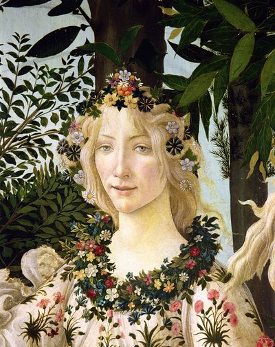 Flora, Detail aus der Primavera, ca. 1478 von Sandro Botticelli